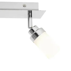 QAZQA Badezimmerlampen|Deckenstrahler*Moderner Badstrahler Stahl 2-flammig IP44 - Japie