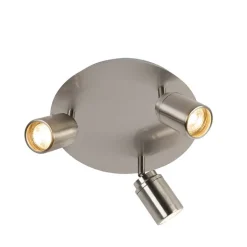 QAZQA Gartenbeleuchtung|Badezimmerlampen*Moderner Badstrahler Stahl 3-flammig IP44 - Ducha