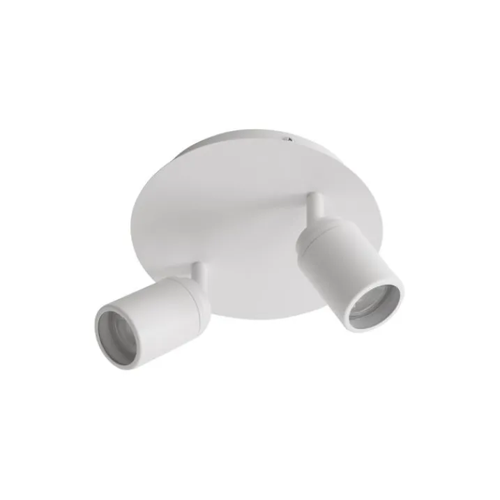 QAZQA Badezimmerlampen|Deckenstrahler*Moderner Badstrahler weiß 2-flammig IP44 - Ducha