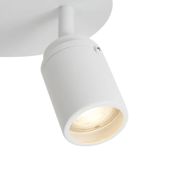 QAZQA Badezimmerlampen|Deckenstrahler*Moderner Badstrahler weiß 2-flammig IP44 - Ducha