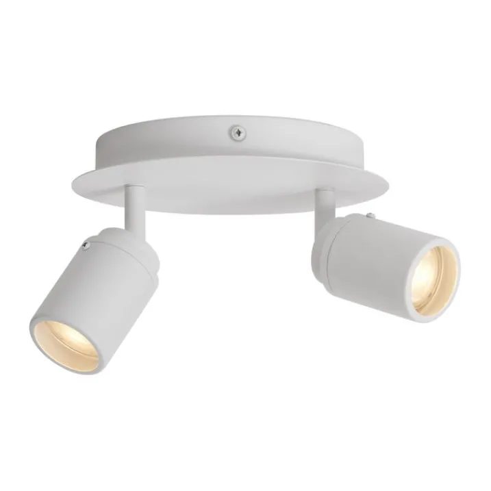 QAZQA Badezimmerlampen|Deckenstrahler*Moderner Badstrahler weiß 2-flammig IP44 - Ducha