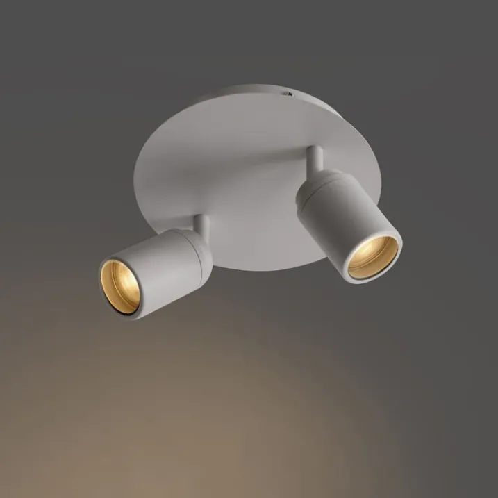 QAZQA Badezimmerlampen|Deckenstrahler*Moderner Badstrahler weiß 2-flammig IP44 - Ducha