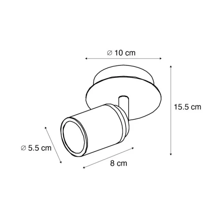 QAZQA Badezimmerlampen|Wandstrahler*Moderner Badstrahler weiß IP44 - Ducha