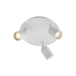 QAZQA Badezimmerlampen|Deckenstrahler*Moderner Badstrahler weiß 3-flammig IP44 - Ducha