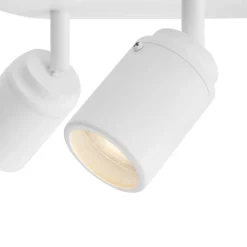 QAZQA Badezimmerlampen|Deckenstrahler*Moderner Badstrahler weiß 3-flammig IP44 - Ducha