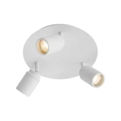 QAZQA Badezimmerlampen|Deckenstrahler*Moderner Badstrahler weiß 3-flammig IP44 - Ducha