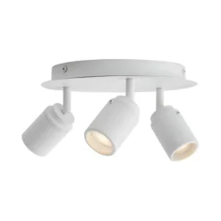 QAZQA Badezimmerlampen|Deckenstrahler*Moderner Badstrahler weiß 3-flammig IP44 - Ducha