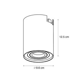 QAZQA Deckenstrahler|Aufbaustrahler*Moderner beiger Strahler für 1-Phasen-Schienensystem - Iconic Rondoo Up