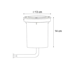 QAZQA Gartenbeleuchtung|Bodenstrahler Außen*Moderner Bodeneinbaustrahler Beige GU10 50mm Verstellbar IP65 - Delux