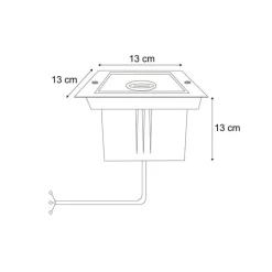 QAZQA Gartenbeleuchtung|Bodenstrahler Außen*Moderner Bodeneinbaustrahler beige GU10 50mm dreh- und schwenkbar IP65 - Oneon