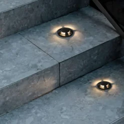 QAZQA Gartenbeleuchtung|Bodenstrahler Außen*Moderner Bodeneinbaustrahler schwarz GU10 50mm 4-Licht-Effekt IP65 - Cellar