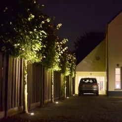 QAZQA Gartenbeleuchtung|Bodenstrahler Außen*Moderner Bodenstrahler aus Edelstahl - Basic Round