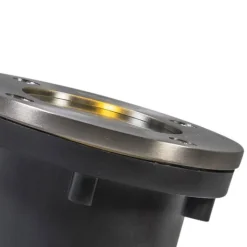 QAZQA Gartenbeleuchtung|Bodenstrahler Außen*Moderner Bodenstrahler aus Edelstahl - Basic Round