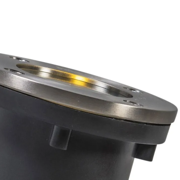 QAZQA Gartenbeleuchtung|Bodenstrahler Außen*Moderner Bodenstrahler aus Edelstahl - Basic Round