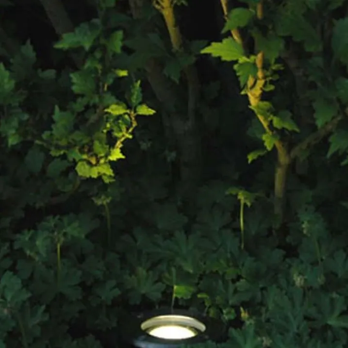 QAZQA Gartenbeleuchtung|Bodenstrahler Außen*Moderner Bodenstrahler aus Edelstahl - Basic Round