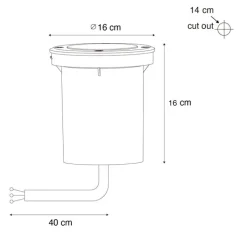 QAZQA Gartenbeleuchtung|Bodenstrahler Außen*Moderner Bodenstrahler für den Außenbereich aus Stahl AR70, verstellbar, IP65 – Delux