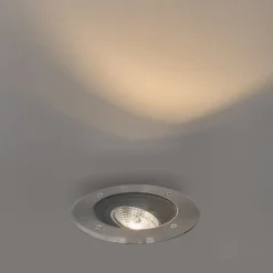 QAZQA Gartenbeleuchtung|Bodenstrahler Außen*Moderner Bodenstrahler für den Außenbereich aus Stahl AR70, verstellbar, IP65 – Delux