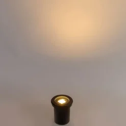 QAZQA Gartenbeleuchtung|Bodenstrahler Außen*Moderner Bodenstrahler für den Außenbereich, schwarz, verstellbar, IP65 – Delux