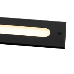 QAZQA Gartenbeleuchtung|Led-Außenleuchten*Moderner Bodenstrahler schwarz 30 cm inkl. LED IP65 - Eline