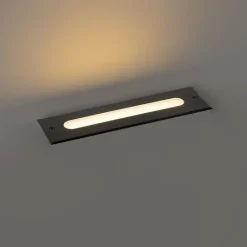 QAZQA Gartenbeleuchtung|Led-Außenleuchten*Moderner Bodenstrahler schwarz 30 cm inkl. LED IP65 - Eline