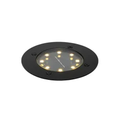 QAZQA Gartenbeleuchtung|Led-Außenleuchten*Moderner Bodenstrahler schwarz inkl. LED IP65 Solar - Terry