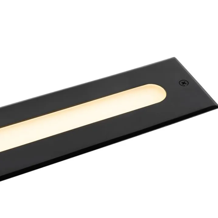 QAZQA Gartenbeleuchtung|Led-Außenleuchten*Moderner Bodenstrahler schwarz 50 cm inkl. LED IP65 - Eline