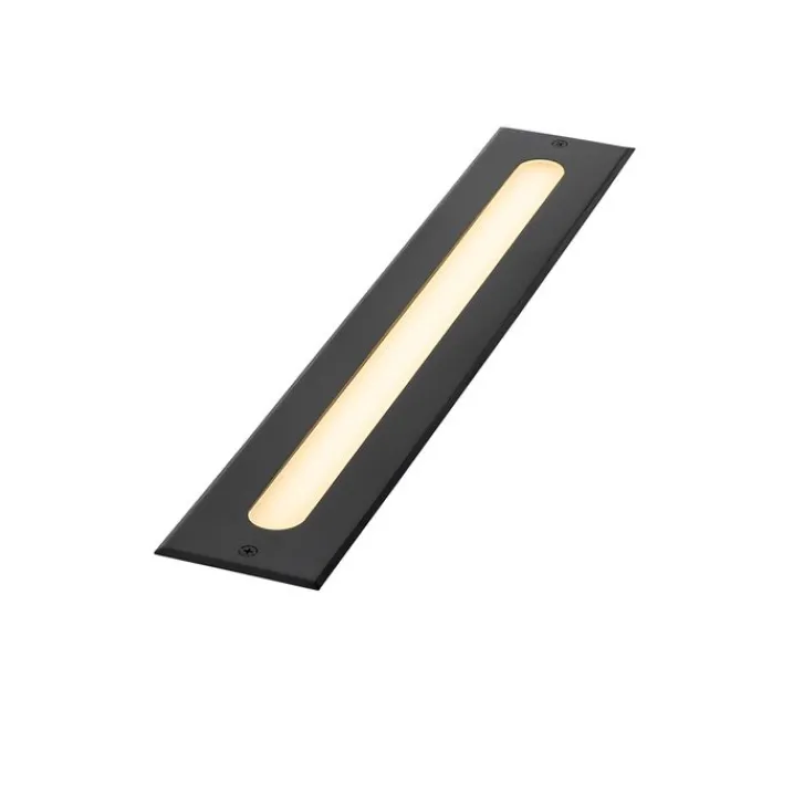 QAZQA Gartenbeleuchtung|Led-Außenleuchten*Moderner Bodenstrahler schwarz 50 cm inkl. LED IP65 - Eline