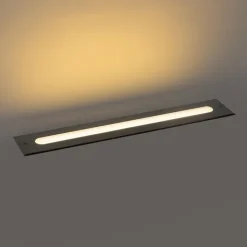 QAZQA Gartenbeleuchtung|Led-Außenleuchten*Moderner Bodenstrahler schwarz 50 cm inkl. LED IP65 - Eline