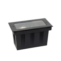 QAZQA Bodenstrahler Außen|Außenstrahler*Moderner Bodenstrahler schwarz 2-flammig verstellbar IP65 - Oneon