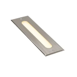 QAZQA Gartenbeleuchtung|Led-Außenleuchten*Moderner Bodenstrahler Stahl 30 cm inkl. LED IP65 - Eline