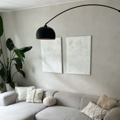 QAZQA Schlafzimmerlampen|Esszimmerlampen*Moderner Bogen Stehlampe Schwarz - XXL