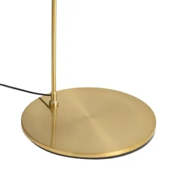 QAZQA Esszimmerlampen|Wohnzimmerlampen*Moderner Bogenlampe Messing mit beigem Schirm - Vinossa