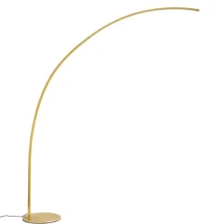 QAZQA Wohnzimmerlampen|Led-Stehlampen*Moderner Bogenlampe Messing inkl. LED mit Touch-Dimmer - Arlow