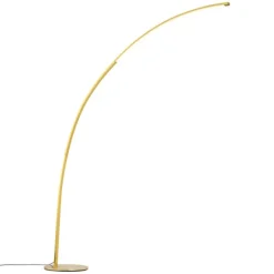 QAZQA Wohnzimmerlampen|Led-Stehlampen*Moderner Bogenlampe Messing inkl. LED mit Touch-Dimmer - Arlow