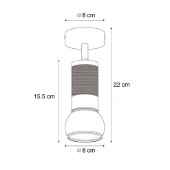 QAZQA Wandstrahler|Deckenstrahler*Moderner Deckenspot Dark Bronze Verstellbar - Veerle