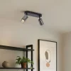 QAZQA Deckenstrahler|Aufbaustrahler*Moderner Deckenspot Gunmetal 2-flammig drehbar und verstellbar - Drain