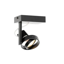 QAZQA Wandstrahler|Deckenstrahler*Moderner Deckenspot schwarz verstellbar GU10 50mm - Master