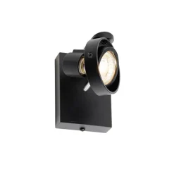 QAZQA Wandstrahler|Deckenstrahler*Moderner Deckenspot schwarz verstellbar GU10 50mm - Master
