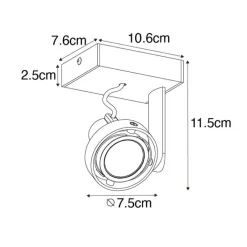 QAZQA Wandstrahler|Deckenstrahler*Moderner Deckenspot schwarz verstellbar GU10 50mm - Master