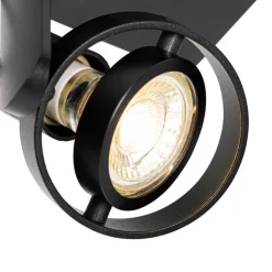 QAZQA Wandstrahler|Deckenstrahler*Moderner Deckenspot schwarz verstellbar GU10 50mm - Master