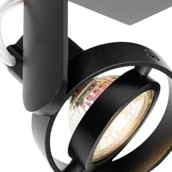 QAZQA Wandstrahler|Deckenstrahler*Moderner Deckenspot schwarz verstellbar GU10 50mm - Master