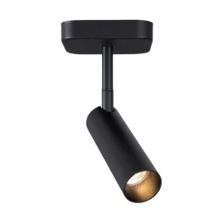 QAZQA Wandstrahler|Deckenstrahler*Moderner Deckenspot schwarz rund GU10 35mm dreh- und neigbar - Kate