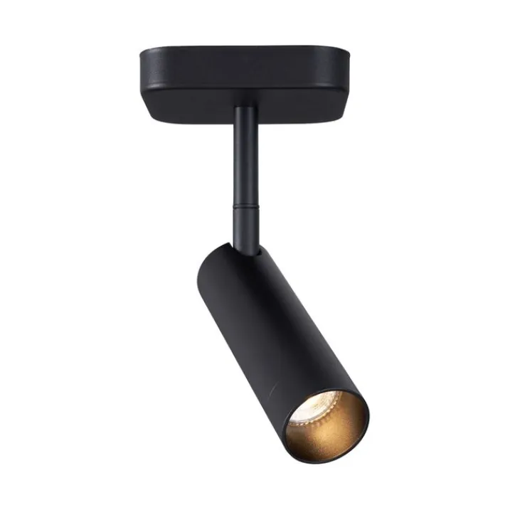 QAZQA Wandstrahler|Deckenstrahler*Moderner Deckenspot schwarz rund GU10 35mm dreh- und neigbar - Kate