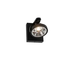 QAZQA Deckenstrahler|Aufbaustrahler*Moderner Deckenspot schwarz verstellbar GU10 111mm - Master