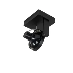 QAZQA Deckenstrahler|Aufbaustrahler*Moderner Deckenspot schwarz verstellbar GU10 111mm - Master