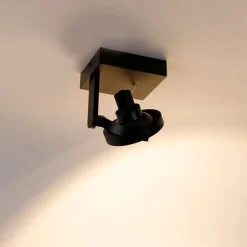 QAZQA Deckenstrahler|Aufbaustrahler*Moderner Deckenspot schwarz verstellbar GU10 111mm - Master