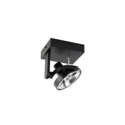 QAZQA Deckenstrahler|Aufbaustrahler*Moderner Deckenspot schwarz verstellbar GU10 111mm - Master