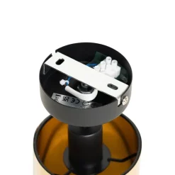 QAZQA Wandstrahler|Deckenstrahler*Moderner Deckenspot schwarz mit Gold - Lofty