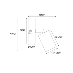 QAZQA Wandstrahler|Deckenstrahler*Moderner Deckenspot schwarz quadratisch - Facil