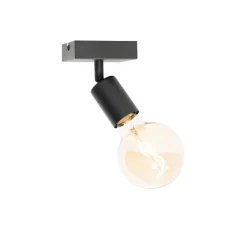 QAZQA Wandstrahler|Deckenstrahler*Moderner Deckenspot schwarz quadratisch - Facil